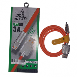 كابل مايكرو خرطوم DREAM MICRO 3A ( ضمان 6 شهر )