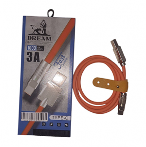 كابل تايب سي خرطوم DREAM TYPE-C 3A ( ضمان 6 شهر )