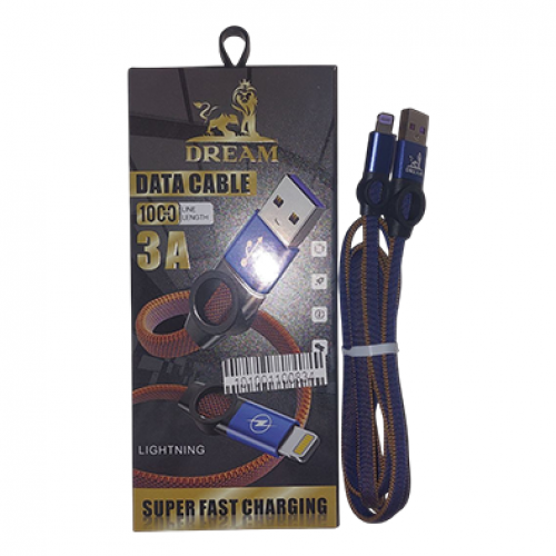 كابل ايفون قماش DREAM LIGHTNING 3A ( ضمان 6 شهور )