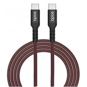 كابل تايب سي soda TYPE-C TO TYPE-C 5V/3A PD SCA450 ( ضمان 6 شهر )