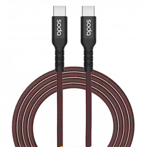كابل تايب سي soda TYPE-C TO TYPE-C 5V/3A PD SCA450 ( ضمان 6 شهر )