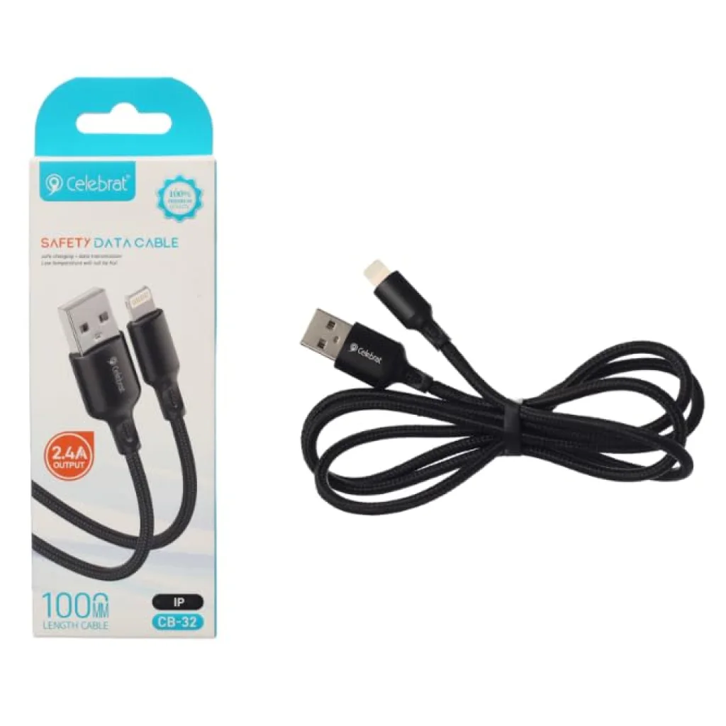 كابل لايتنينج Celebrat CB-32 للشحن ونقل البيانات ( ضمان 6 شهور )
