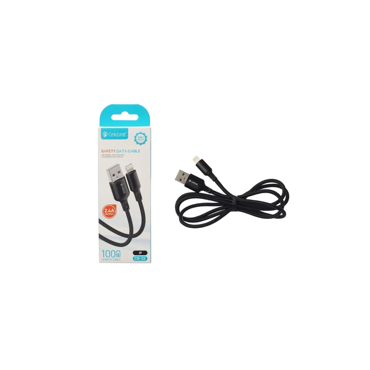 كابل شحن لايتنينج Celebrat CB-32 للموبايل والأجهزة المتوافقة - الصورة الرئيسية