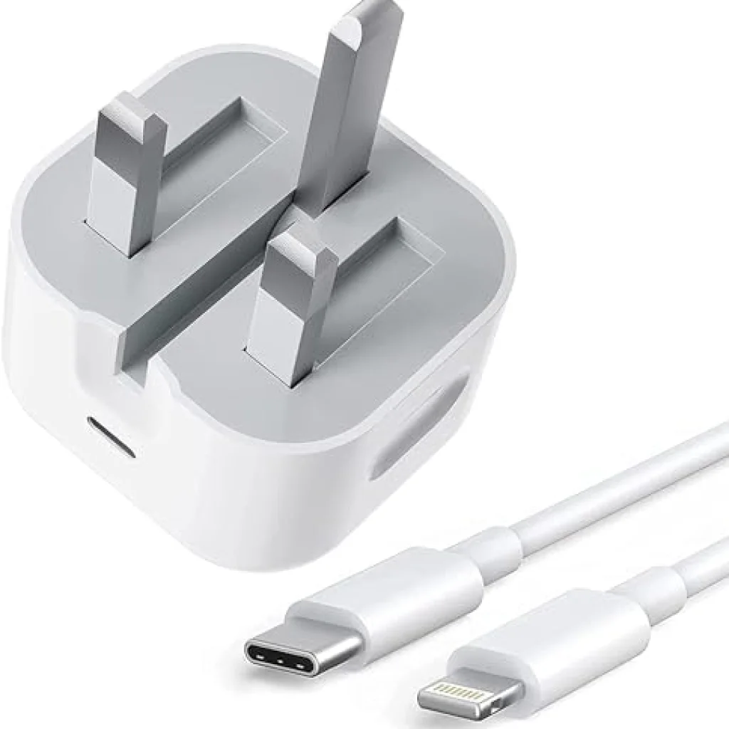 شاحن آيفون Apple 20W MU7U2LL/A مع كابل ( ضمان 6 شهور )