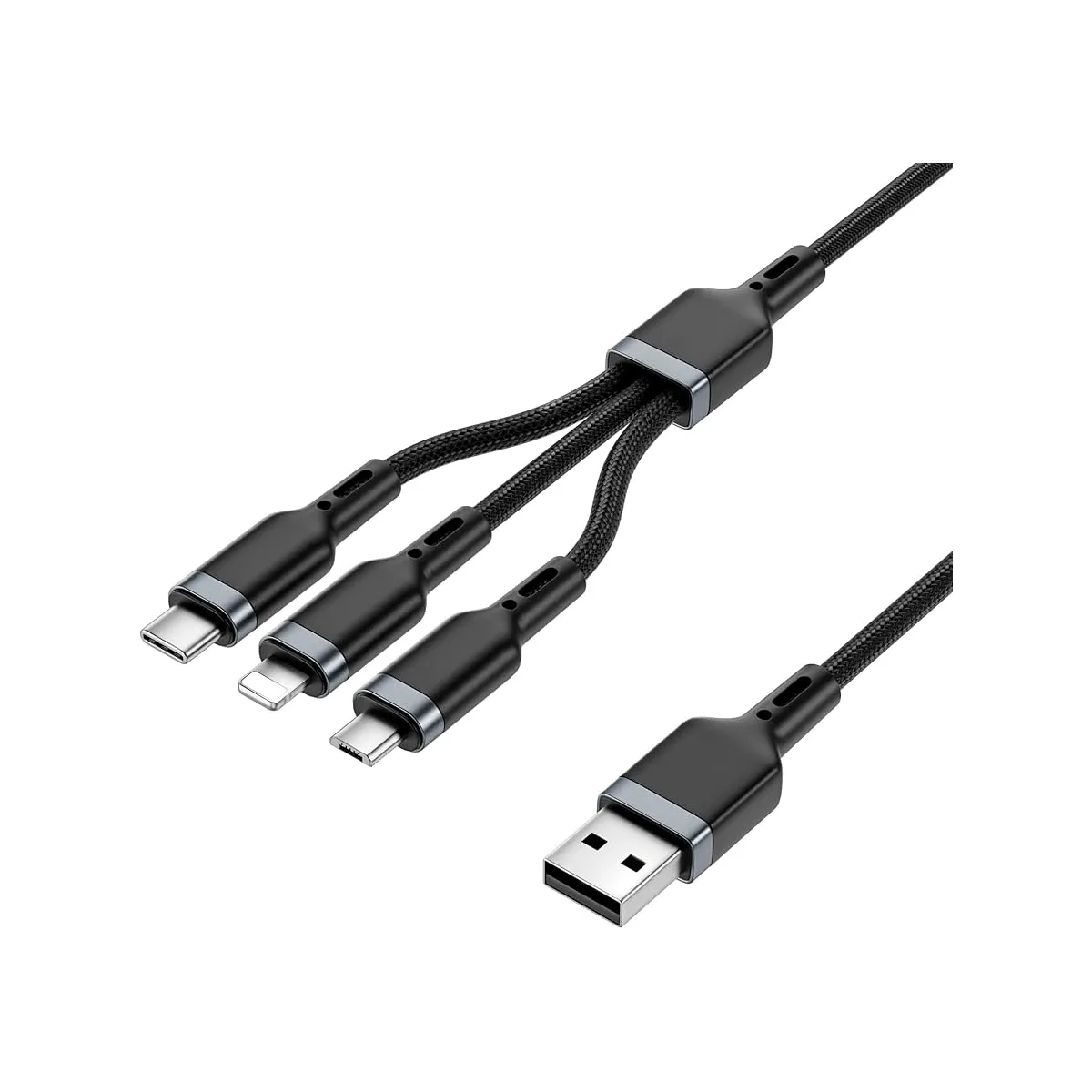 كابل WIWU WI-C014 3*1 للشحن ونقل البيانات ( ضمان 6 شهور ) - الصورة الرئيسية