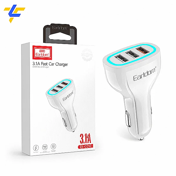 شاحن سيارة Earldom ES-CC13 مايكرو 3.1A بثلاث مخارج USB