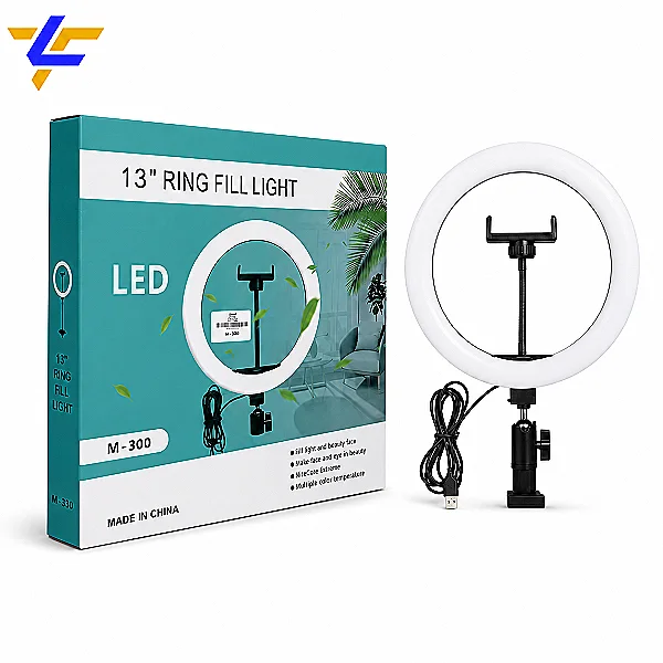 رينج لايت M-330 مقاس 33 سم LED مع حامل موبايل