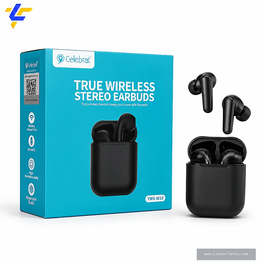 سماعة Celebrat TWS-W10 ايربودز بلوتوث لاسلكية ( ضمان 6 شهور )